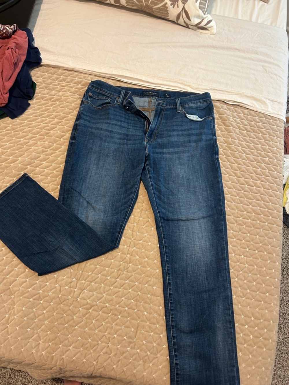 Lucky Brand Men's Slim Straight Dark Blue Jeans